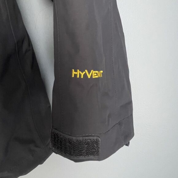 The North Face HyVent Jacket Size Youth Large 14/16 Nylon Full Zip Gray Yellow - Picture 5 of 16